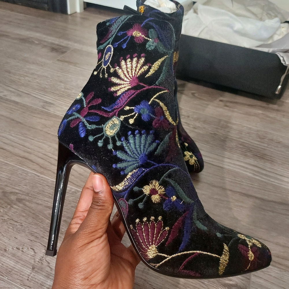Giuseppe Zanotti Floral Stretchy Ankle Boots
